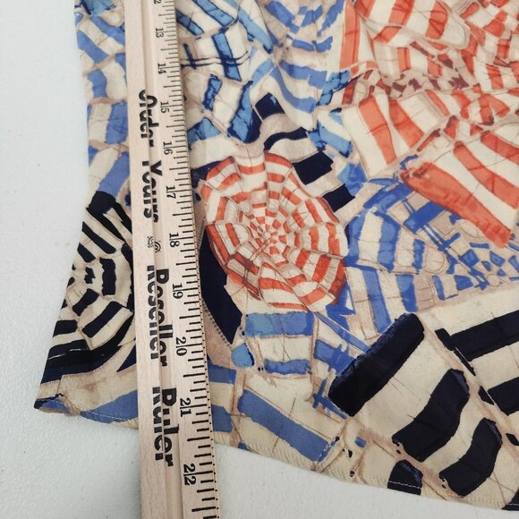 Diane von Furstenberg Cami Tank Top Womens Small Silk Multicolor Abstract Print - Picture 7 of 9